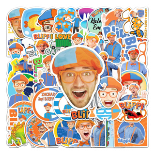 สติกเกอร์ ลาย Blippi กันน้ํา แบบสร้างสรรค์ สําหรับติดตกแต่งรถยนต์ DIY จํานวน 50 ชิ้น