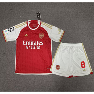 เสื้อกีฬาแขนสั้น ลายทีมชาติฟุตบอล Arsenal 23/24 ชุดเหย้า ไซซ์ 16-2XL