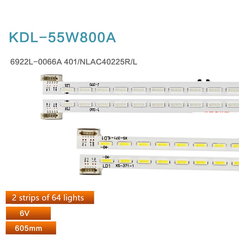 แถบไฟแบ็คไลท์ led KDL-55W804A 55W805A 55W8100A NLAC40225L R 6922L-0066A 2 ชิ้น ต่อชุด