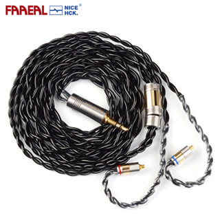 Faaeal NiceHCK BlackCat สายเคเบิลหูฟัง โลหะผสมสังกะสี HIFI MMCX 0.78 มม. 2Pin แบบเปลี่ยน สําหรับ F1 Dioko Kai D13