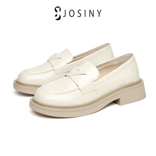 JOSINY รองเท้าโลฟเฟอร์ลําลอง หนังนิ่ม ส้นหนา ขนาดเล็ก สไตล์อังกฤษ เรโทร สําหรับผู้หญิง นักเรียน