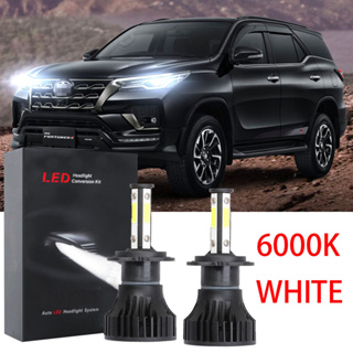 หลอดไฟหน้ารถยนต์ LED 6000K สีขาว แบบเปลี่ยน สําหรับ Toyota Fortuner 2016-2019 2020 (1 คู่)