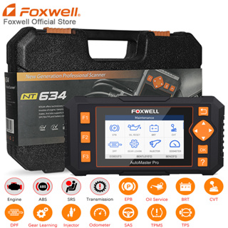 Foxwell NT634 OBD2 เครื่องสแกนเนอร์ยานยนต์ 4 ระบบวินิจฉัย DPF หัวฉีด TPMS EPB BRT บริการรีเซ็ตน้ำมัน OBD 2 เครื่องมือวินิจฉัยรถยนต์