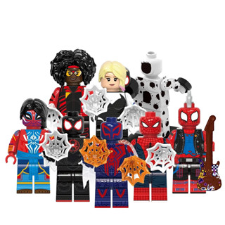 Gwen G0124 ของเล่นบล็อกฟิกเกอร์ 2099 Miles Spider Punk Verse Spot Bad Man ขนาดเล็ก