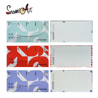 Seamiart กระดาษแสตมป์สีน้ํา ผ้าฝ้าย 100% ขนาด 80x155 มม. 300 แกรม 20 แผ่น DIY