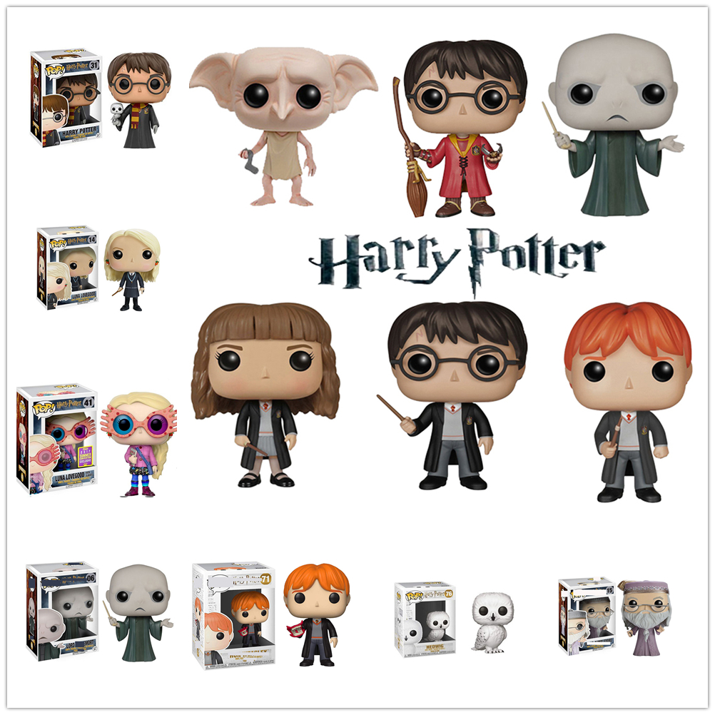 ฟิกเกอร์ Funko Pop Harry Potter พร้อมนกฮูก Malfoy Luna Dumbledore สําหรับตกแต่งบ้าน