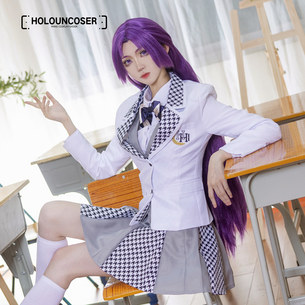 Holoun Blue Lock Reo Cosplay ชุดคอสเพลย์ ชุดยูนิฟอร์มนักเรียน กระโปรง เสื้อกั๊ก และเนคไทน์