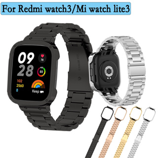 สายนาฬิกาข้อมือ สายโลหะสเตนเลส หรูหรา สําหรับ Redmi watch3 Mi Watch lite3