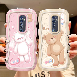 ใหม่ เคสโทรศัพท์มือถือแบบนิ่ม ลายการ์ตูนหมี กระต่าย สําหรับ OPPO Reno2F Reno8Z Reno8T Reno5 Reno6 Reno Reno2