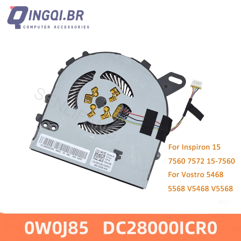 สําหรับ Inspiron 15 7560 7572 15-7560 Vostro 5468 5568 V5468 V5568 พัดลม CPU 0W0J86 CN-0W0J85 W0J85 