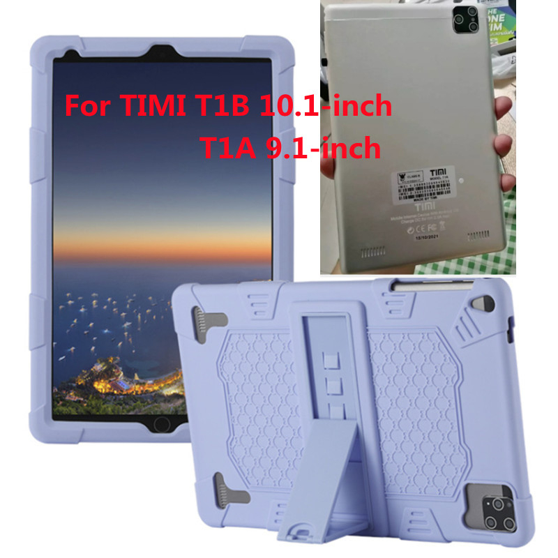 For TIMI T1B 10.1-inch Android PC T1b 10.1-inch T1A 9.1-inch Tab (25x16cm) Soft Silicone Case Shockproof Waterproof Cover Honeycomb Heat Dissipation Protective