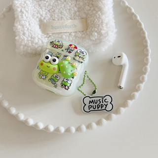 เคสหูฟัง ลายการ์ตูนกบ Keroppi น่ารัก สําหรับ airpods pro gen 2 1 2 pro 3