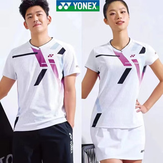 Yonex เสื้อกีฬาแบดมินตัน แขนสั้น แบบแห้งเร็ว ดูดซับเหงื่อ สําหรับผู้ชาย และผู้หญิง