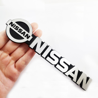 1 x โลหะ โลโก้ NISSAN รถยนต์ ฝากระโปรงหลังอัตโนมัติ ตกแต่งตราสัญลักษณ์ สติกเกอร์ รูปลอก เปลี่ยน สําหรับ NISSAN