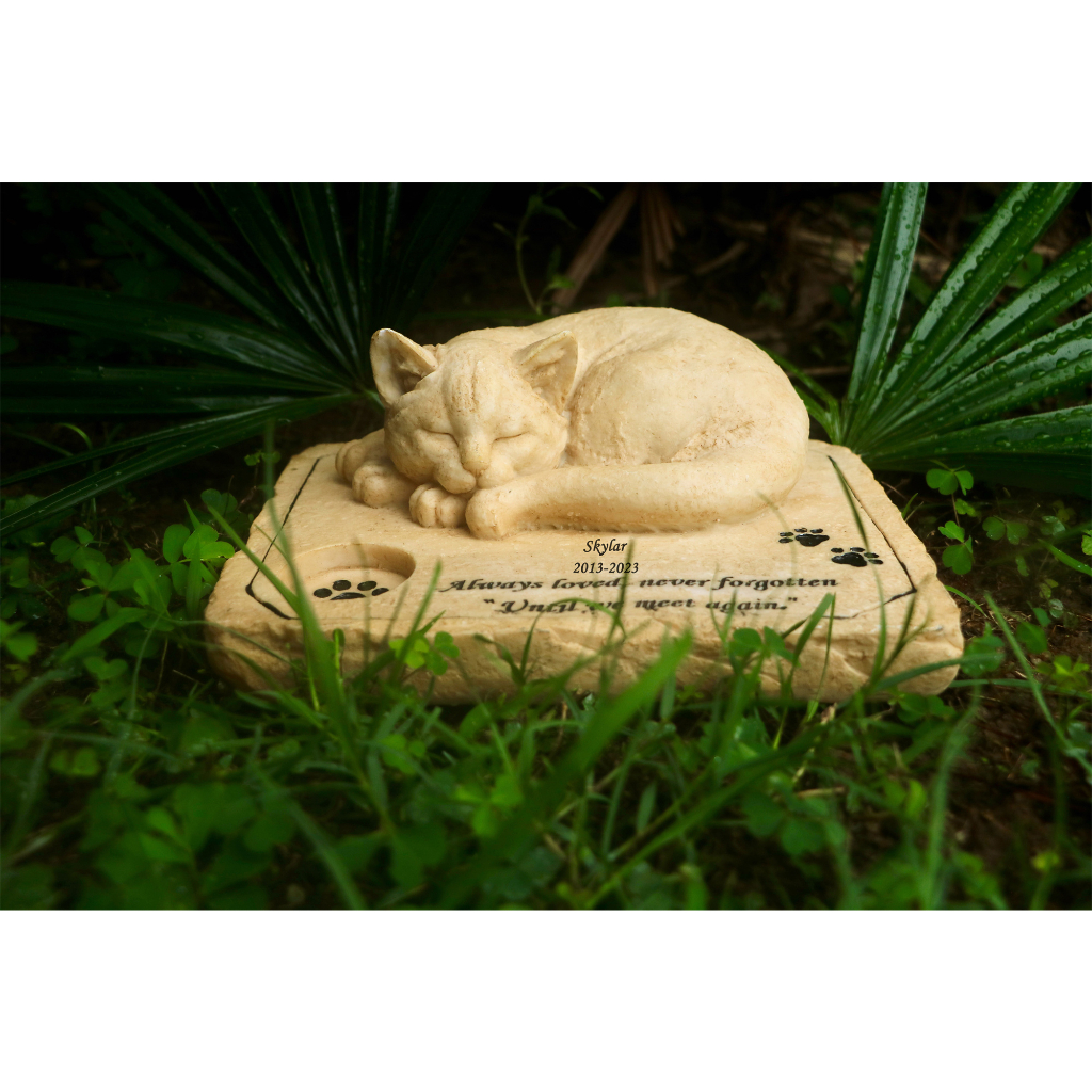 หินอนุสรณ์แมว กันน้ํา สําหรับทําสวน - รูปที่ 2
