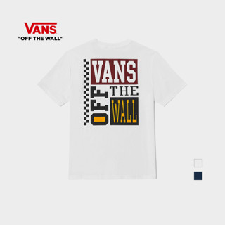 Vans เสื้อยืดแขนสั้น พิมพ์ลายตัวอักษร สไตล์สตรีท เรียบง่าย สําหรับผู้ชาย และผู้หญิง DF35JH