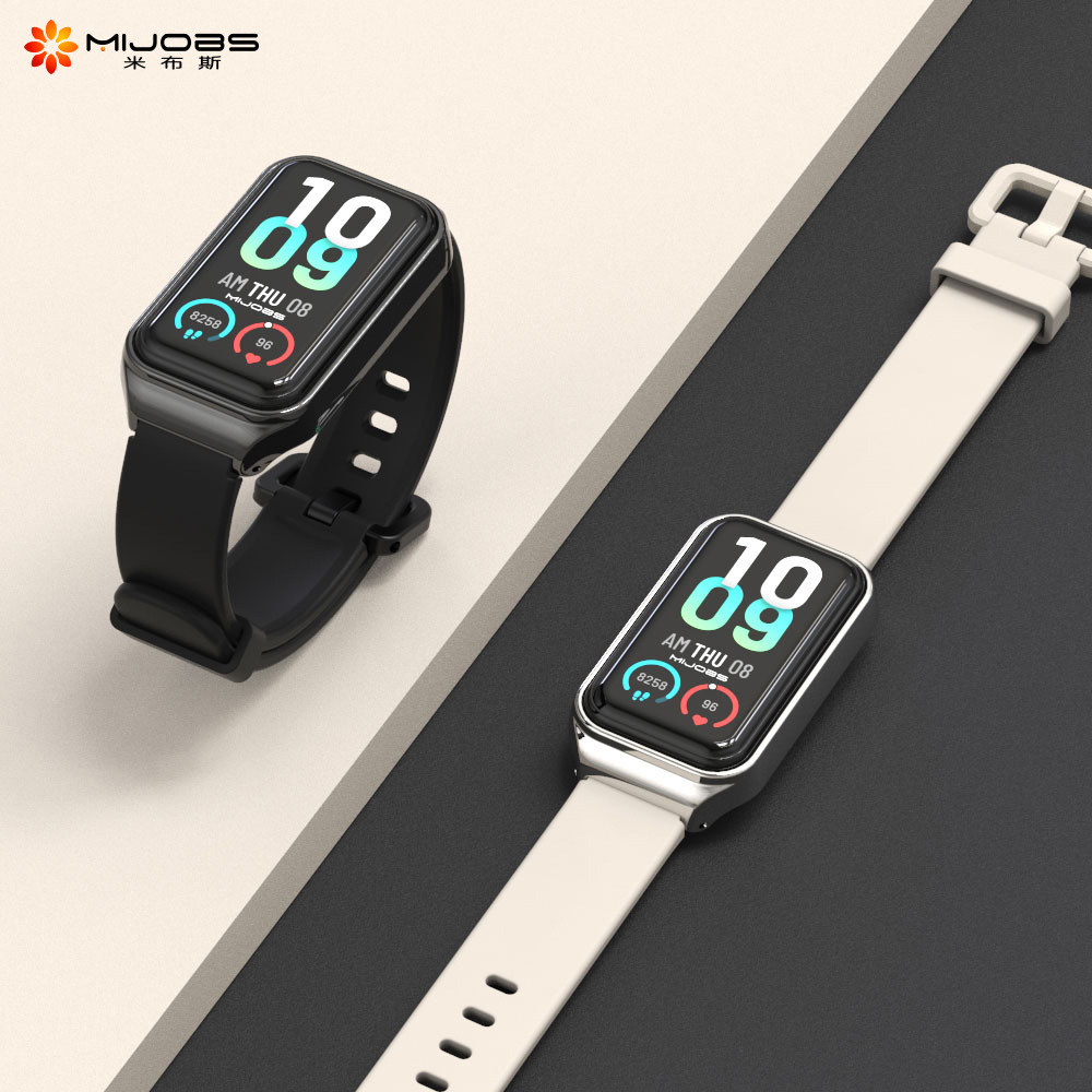 Mijobs สายนาฬิกาข้อมือ ซิลิโคนนิ่ม กันน้ํา แบบเปลี่ยน สําหรับ Amazfit Band 7 Huami Amazfit Band 7 Global Version