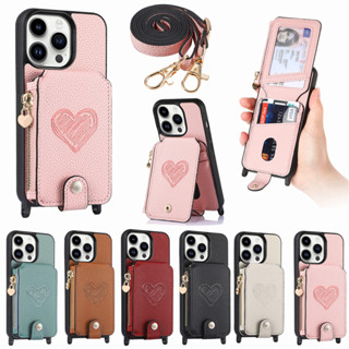 เคสโทรศัพท์มือถือหนัง PU TPU แบบฝาพับแม่เหล็ก พร้อมช่องใส่บัตร อเนกประสงค์ มีซิป สําหรับ iPhone 13 Pro Max 12 11Pro Max