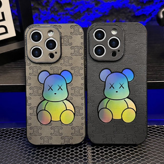 【Rainbow hard case/Bear】เคส compatible for iPhone 7 8 plus x xr xs max 11 12 13 14 pro max case