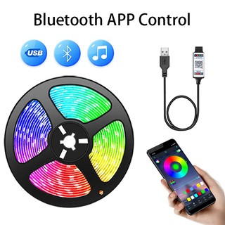 สายไฟนีออน led RGB บลูทูธ 5050 รีโมตคอนโทรล USB สําหรับตกแต่งห้อง คริสต์มาส