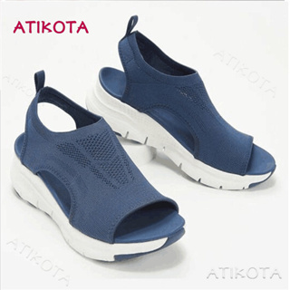 Atikota รองเท้าแตะลําลองสําหรับสตรีเปิดนิ้วเท้ามีไฟส่องสว่าง