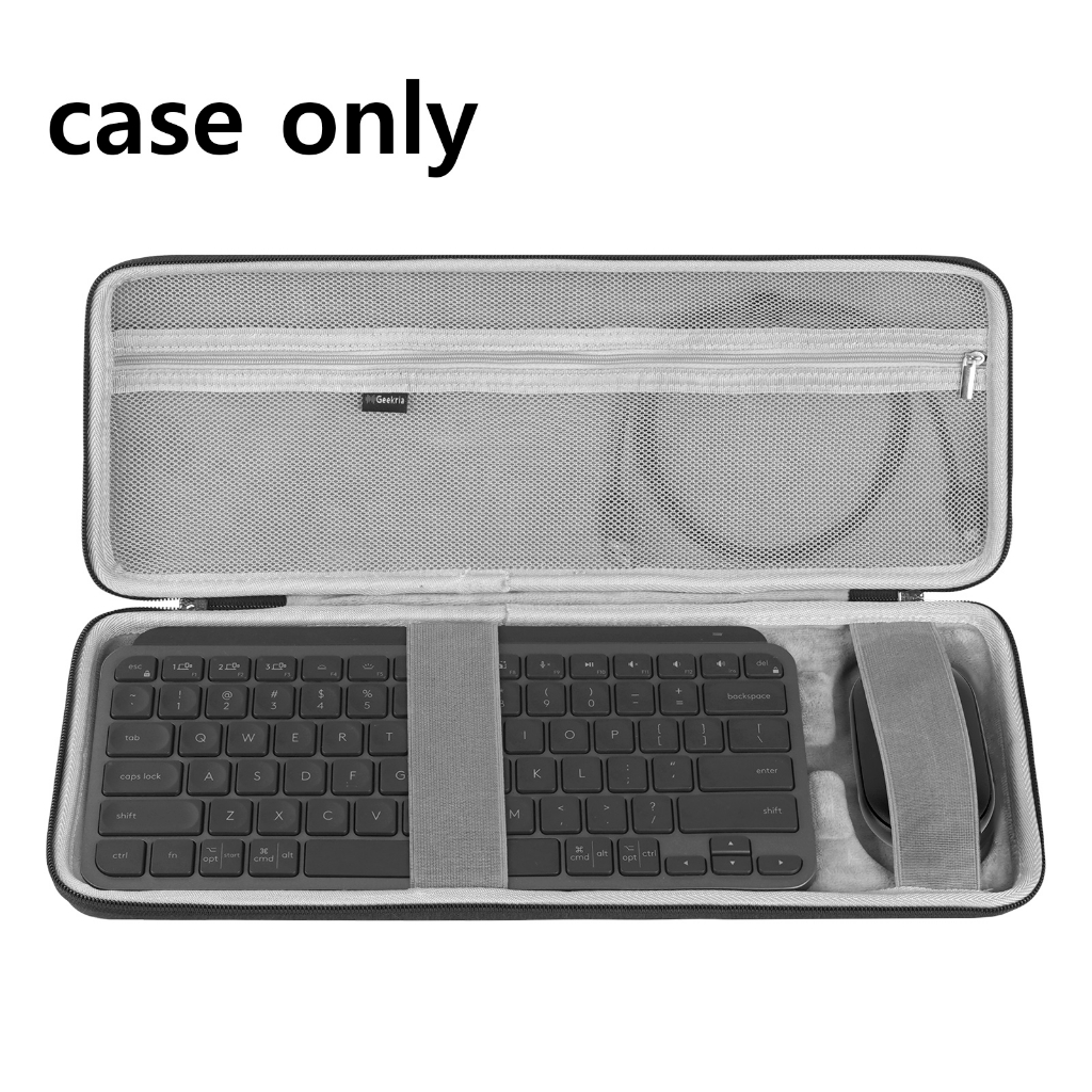 Geekria เคสคีย์บอร์ดไร้สาย พร้อมเมาส์คอมโบ 3 ขนาดกะทัดรัด สําหรับ Logitech MX