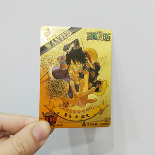 โมเดลตัวอักษร One Piece JR ฟอยล์สีทอง ขนาด 88*63*0.2 มม. สําหรับเก็บสะสม