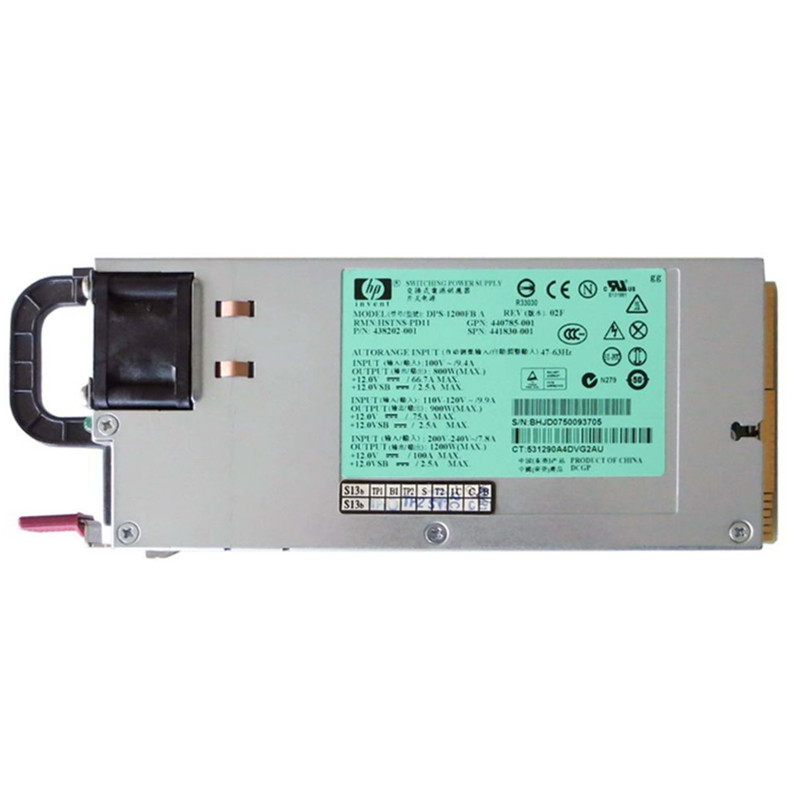แหล่งจ่ายไฟเซิร์ฟเวอร์ HP DL580G5 1200W DPS-1200FB A 441830-001 440785-001