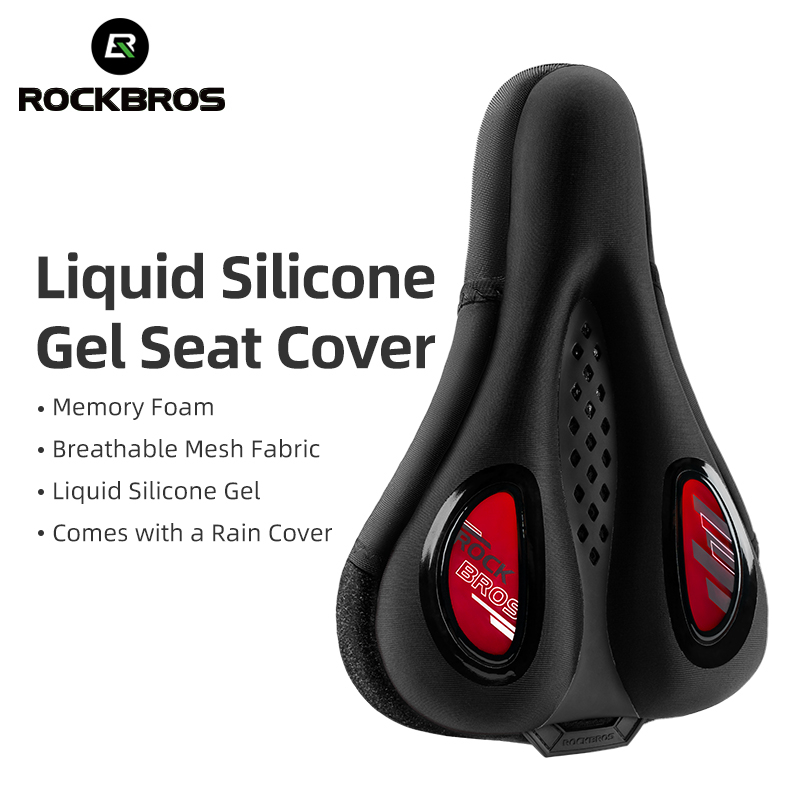 ROCKBROS ผ้าคลุมอานจักรยาน พร้อมฟองน้ําซิลิโคน กันฝน ระบายอากาศ ใส่สบาย อุปกรณ์เสริม สําหรับจักรยานเสือภูเขา