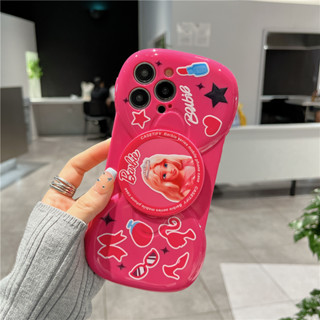 เคสโทรศัพท์มือถือ แบบนิ่ม ลายการ์ตูนบาร์บี้ มีกระจก สําหรับ iPhone 11 12 13 14 PRO MAX iPhone14 iPhone14ProMax