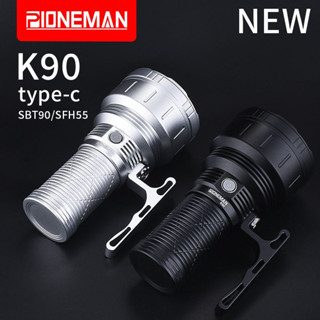 Pioneman K90 ไฟฉายแรงสูง พร้อม SBT90/SFH55 LED สว่างพิเศษ แบบพกพา สําหรับตั้งแคมป์ เดินป่า กลางแจ้ง