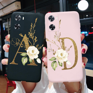 Oppo A77 4G / A77S 4G CPH2473 เคส TPU ซิลิโคน นิ่ม เคลือบด้าน ตัวอักษรน่ารัก เคสป้องกัน OppoA77 a 77s 4G เคสโทรศัพท์