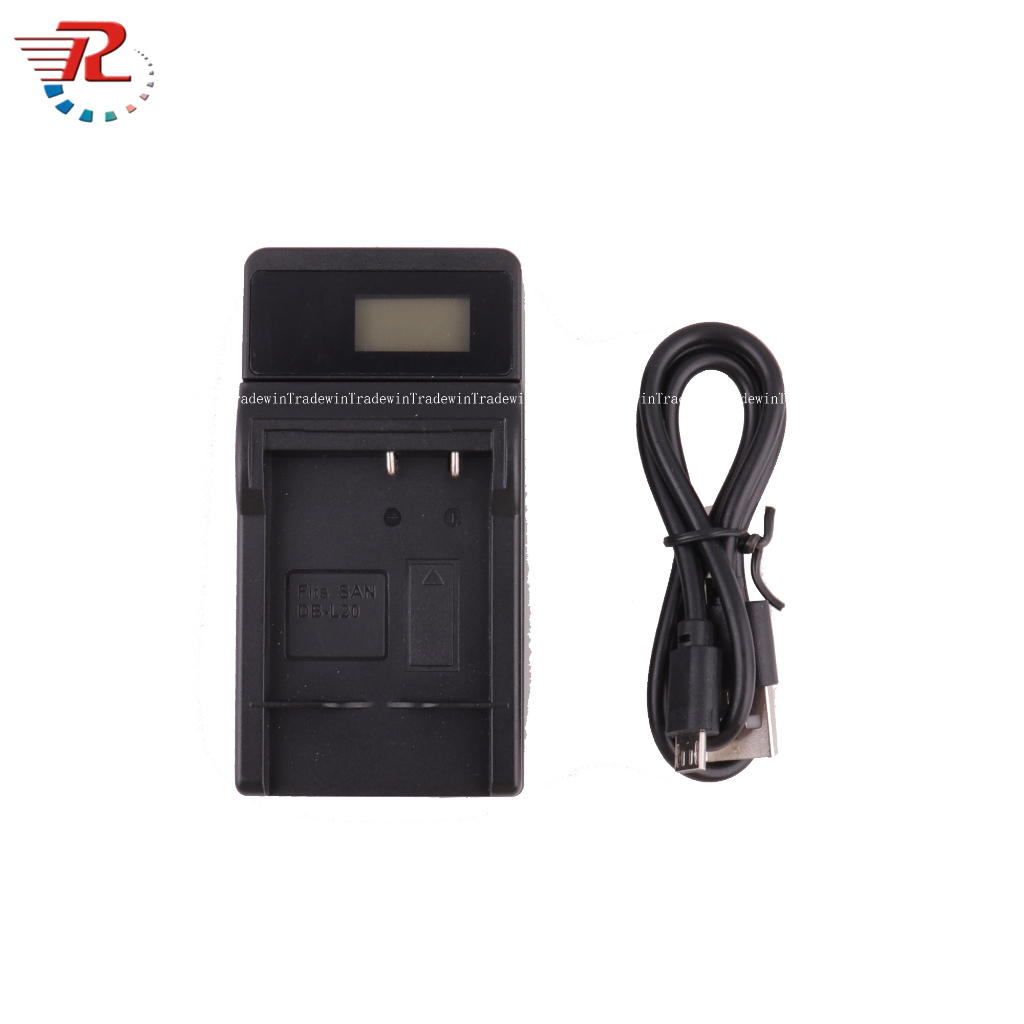 DB-L20 USB จอแสดงผล LCD กล้องดิจิตอล USB Battery Charger สําหรับ Sanyo C40 J4 E6 E7 CA6 CA8 CA65 CG6