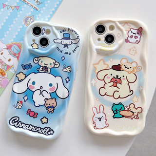 เคส OPPO a78 a17 a17k a77 a77s a57 2022 Reno8z Reno8 Reno7z Reno7 A15 A96 A12 A9 2020 a96 A76 A55 A74 A5S A3S A15s A94 A16 A53 A9 A5 2020 A54 A7 A31 A92 A33 A36 Reno4 Reno5 Reno6z เคส OPPO ขอบครีม Cartoon Cinnamon Dog เคสโทรศัพท์มือถือ