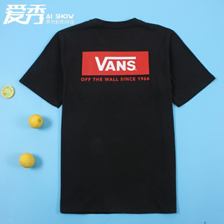 เสื้อยืด ผ้าฝ้าย พิมพ์ลาย Vans สําหรับผู้ชาย และผู้หญิง