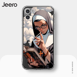 Jeero เคสไอโฟน เคสซิลิโคนนุ่มกันกระแทกใสน่ารักตลก เคสโทรศัพท์ Compatible for iPhone 14 13 12 11 Pro Max SE 2020 X XR XS 8 7 Plus พลัส HFE2546