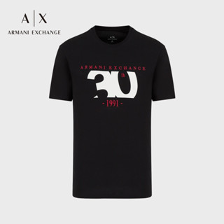 Armani เสื้อยืดแขนสั้น พิมพ์ลายครบรอบ 30 ปี สําหรับผู้ชาย และผู้หญิง