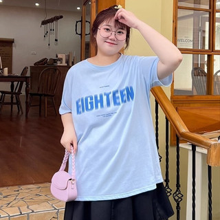 [2XL-6XL] เสื้อยืดแขนสั้น พิมพ์ลายตัวอักษร ทรงหลวม โอเวอร์ไซซ์ สําหรับผู้หญิง