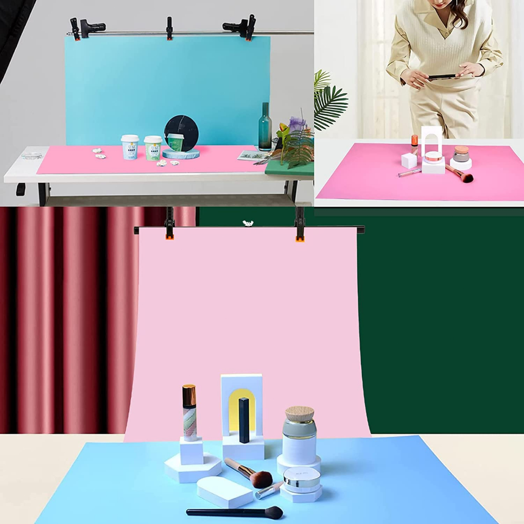 Selens PVCฉากถ่ายรูป Morandi แผ่นพื้นหลัง Pvc กันน้ําสําหรับใช้ถ่ายภาพในสตูดิโอ ฉากถ่ายรูปสินค้า พื้นหลังถ่ายรูป ฉากถ่ายภาพ