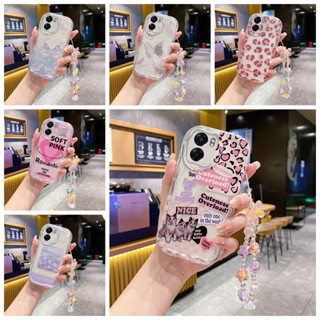 เคสโทรศัพท์มือถือนิ่ม ป้องกันกล้อง ลายผีเสื้อ แมว เสือดาว สีชมพู สําหรับ OPPO A54 4G A55 4G A57 4G A77 4G A77S A57E A57S A74 4G A94 4G F19 F9 F9PRO