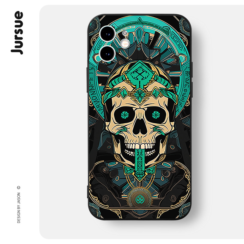 JURSUE เคสไอโฟน เคสซิลิโคนนุ่มกันกระแทกน่ารักตลก เคสโทรศัพท์ สีดำ Compatible for iPhone 16 15 14 13 12 11 Pro Max SE 2020 X XR XS 8 7 Plus พลัส XYH1832