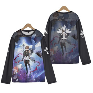 ใหม่ เสื้อยืดลําลอง แขนยาว พิมพ์ลายอนิเมะ Honkai Star Rail Welt Yang Herta Silver Wolf Serval Clara 3D ทรงหลวม สไตล์ญี่ปุ่น สําหรับผู้ชาย และผู้หญิง