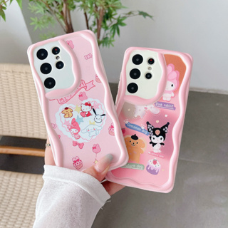 การ์ตูนน่ารัก Kulomi&amp;Sanrio เคส Samsung Galaxy S23 Ultra S23 Plus S23 S22 Ultra S22 Plus S22 S21Ultra S21+ S21FE S20FE A73 A53 A54 A52 A52S A34 A33 A32 A23 A22 A21S A12 A13 A14 5G Case เคสโทรศัพท์ใหม่ ครีม ซิลิโคนอ่อนนุ่มป้องกันการตก เคสมือถือซัมซุง