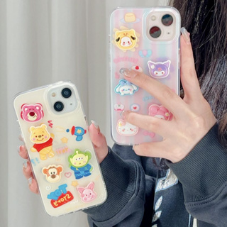 เคสโทรศัพท์มือถือ ซิลิโคนนุ่ม ลายการ์ตูนวินนี่ เดอะ พูห์น่ารัก Diy สําหรับ iPhone 14Pro max case 13Pro max 12Pro max 14Pro 13Pro 12Pro 11 12 13 14 case