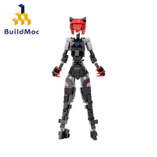 Buildmoc บล็อกตัวต่อ รูปหุ่นยนต์แมว ผู้หญิง เสริมการศึกษา สําหรับผู้ใหญ่ และเด็ก 231 ชิ้น