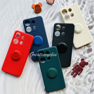 Itel A60 A622L A60s เคสโทรศัพท์ ซิลิโคน TPU นิ่ม ผิวด้าน ขอบตรง พร้อมแหวนแม่เหล็ก ที่วางโทรศัพท์ในรถยนต์