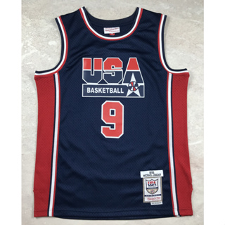 hot pressed Nba USA No. 9 Jor dan retro dark blue basketball jersey