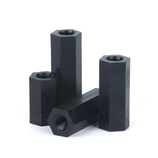 50/100Pcs Black Nylon Spacer  M3 M4  Insulated Adiabatic Nylon Standoff PCB Spacer Flat Head Double Pass Plastic Spacing Screw สเปเซอร์ไนล่อน สีดํา M3 M4 ฉนวนกันความร้อน ไนล่อนเทียม สเปเซอร์ PCB หัวแบน สกรูเว้นวรรคพลาสติก