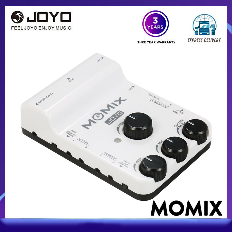 (พร้อมส่ง) Joyo MOMIX เครื่องผสมเสียงอินเตอร์เฟซ USB แบบพกพา สําหรับสมาร์ทโฟน PC [19][มาใหม่]