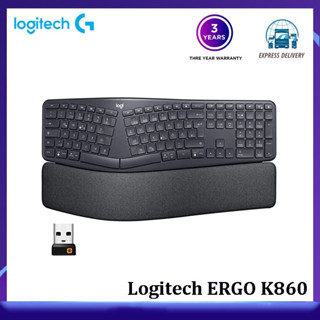 Logitech ERGO K860 คีย์บอร์ดบลูทูธไร้สาย 2.4G โหมดคู่ ออกแบบตามสรีรศาสตร์